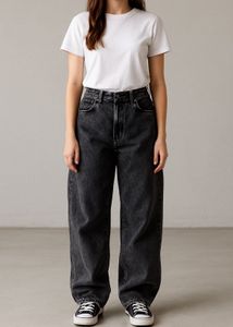 Charcoal Black Mom Jeans