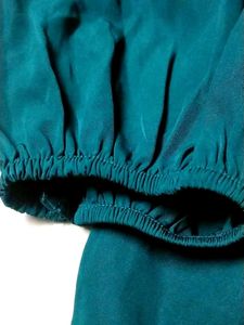 Teal Ruched Long Sleeve Top