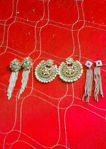 3 Combo Earing Big And Long Earin
