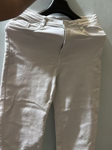 White Loose Straight Jeans