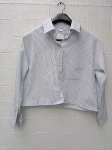 New with tag Pinterest Striped Cropped Shirt