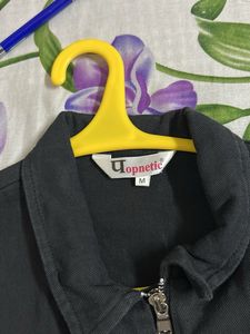 Black Denim Crop Jacket