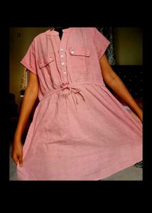 XL Pintresty Girl Pink 🩷  Frock with Drawstring
