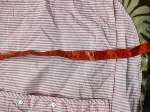 Fine Cotton Pink-White Shirt For Women