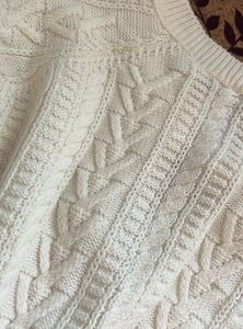 KOTON Brand Cream Cable Knit Cardigan