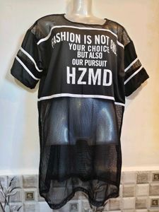 Size Large/ XL 36-40 inches Stylish Black Mesh Top