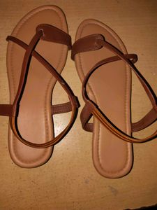 Brown Strappy Sandals Miner Damage