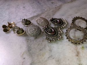 Silver Earrings Combo 💕