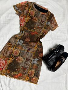 Floral Print Mini Dress