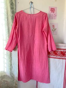 Pink Cotton Kurta