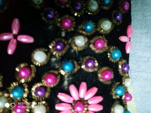 STUNNING Velvet Pearl Embroidered Purse