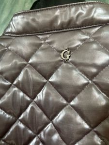 Chic Metallic Lilac Quilted Puffer Jacket