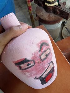 Funny Face Pink Vase