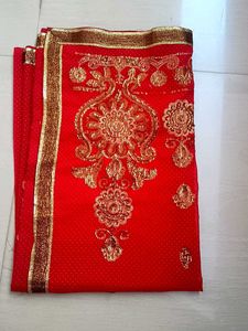 Red &amp; Gold Saree