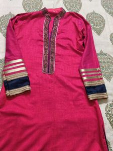 Beautiful Long Zridaar Kurta With Pazama N Dupatta