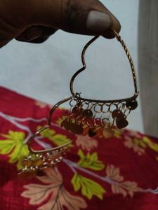 Heart Charm Hoop Earrings