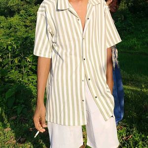 Striped Button-Down Shirt