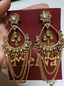 Elegant Gold-Tone Dangle Earrings
