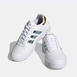 ADIDAD Court Platform Sneakers - White