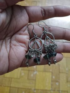 Peace Sign Dangle Earrings