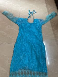 Daimond Studed Blue Colour Kurti