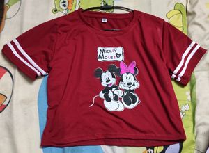 Mickey Mouse Crop Top For Girls
