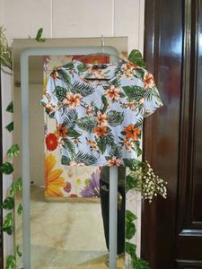 Floral Print Crop Top
