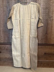 Elegant Beige Kurti with Gold Detail