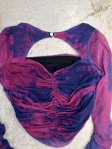 Tie-dye Long Sleeve Top