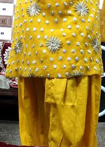 &#34;Yellow Mirror Work Salwar Suit&#34;