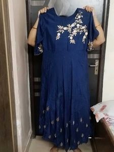 Elegant Navy Blue Gown