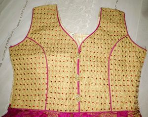 Pink &amp; Gold Ethnic Gown