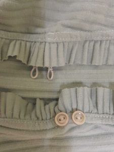 Sage Green Ruffle Cardigan