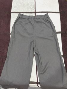 Wide Leg Trousers Grey H&amp;M