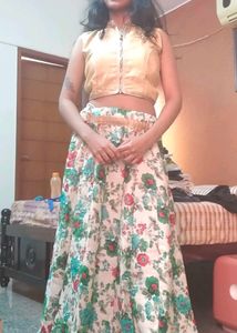 Floral Skirt and Top Set