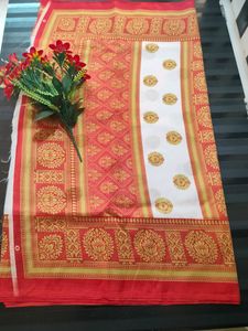 Red And White Saree ❤️