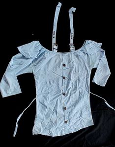 Sky Blue Western Top