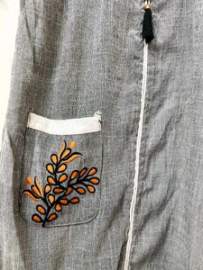 Grey cotton kurti