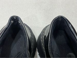 Black Patent Heart-Detail Platform Shoes