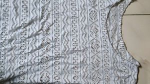 White Fringe Lace Cover-Up