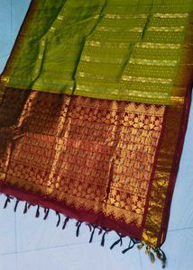 Multi Colour Pure Kanchi Pattu Saree