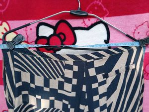Patterned Casual Strai ght Korean  Pants