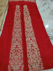 Red Embroidered Ethnic Gown