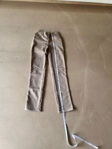 Boys Beige Elastic Waist Casual Chino Pants