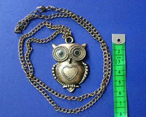 Vintage Owl Pendant Necklace