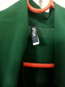 STYLI Women Wrap Front Blouse With Button Cuff