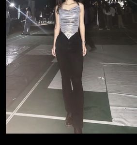Metallic Halter Top