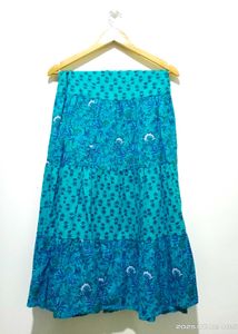Teal Floral Print Dress &amp; Dupatta