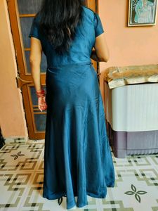 Peacock Color Gown
