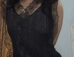 Black Shimmery Top